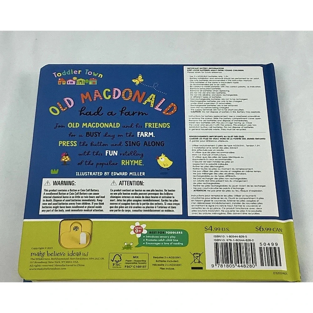 Toddler Town‎ Old Macdonald Had A Farm Book With Sound Button